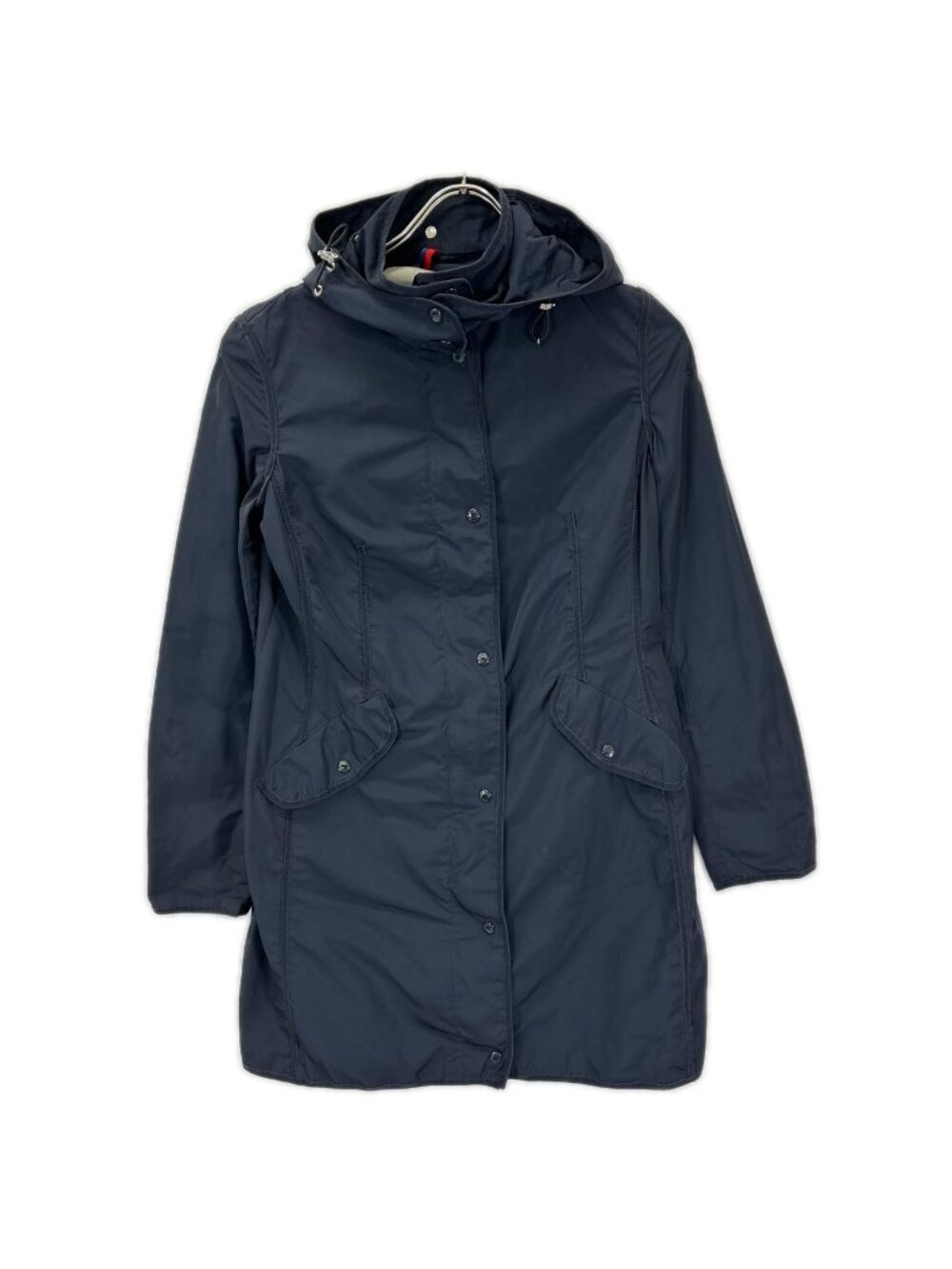 Moncler Argelia Navy Algeria Hooded Nylon Coat